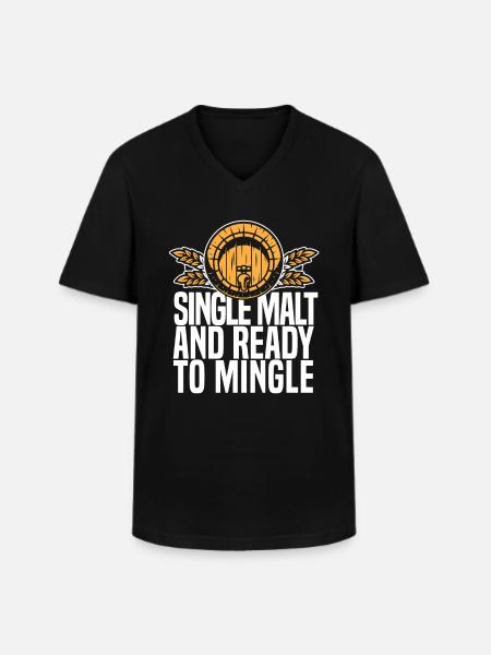 Whisky Whiskey Funny - T-shirt col V Homme - noir