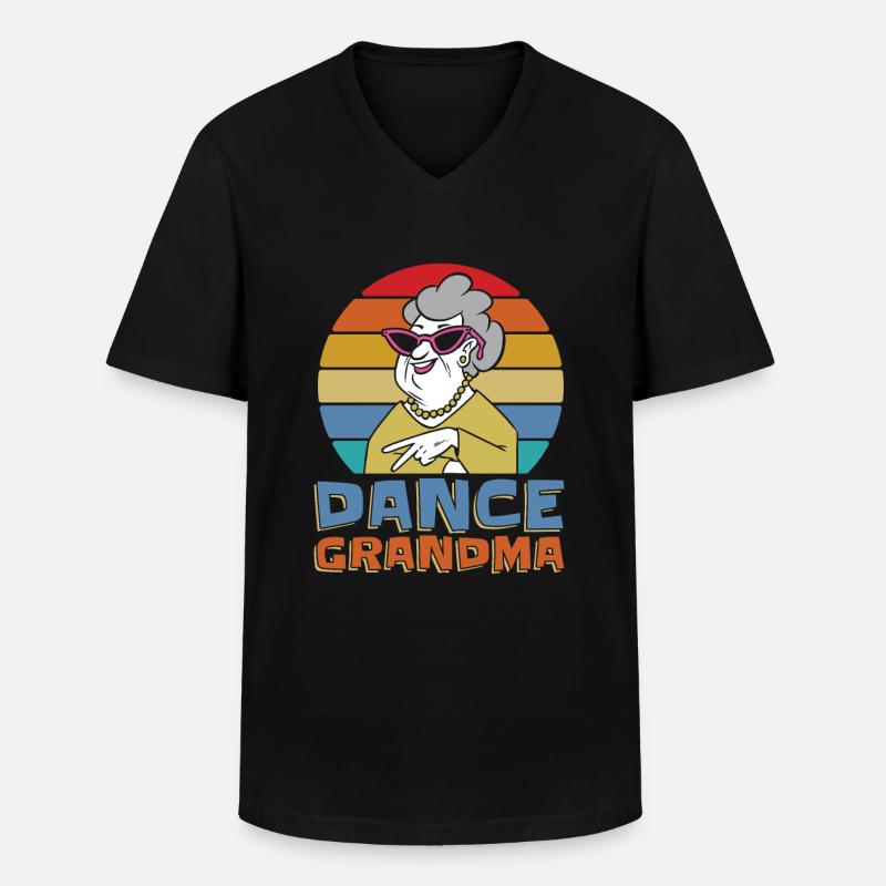 Mom Mutter Oma Tanz Mutter - Männer-T-Shirt mit V-Ausschnitt - Schwarz