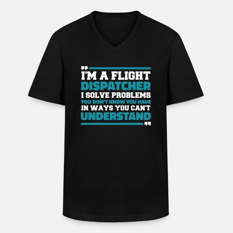Notruf Leitstelle Einsatzzentrale Witzig - Männer-T-Shirt mit V-Ausschnitt - Schwarz
