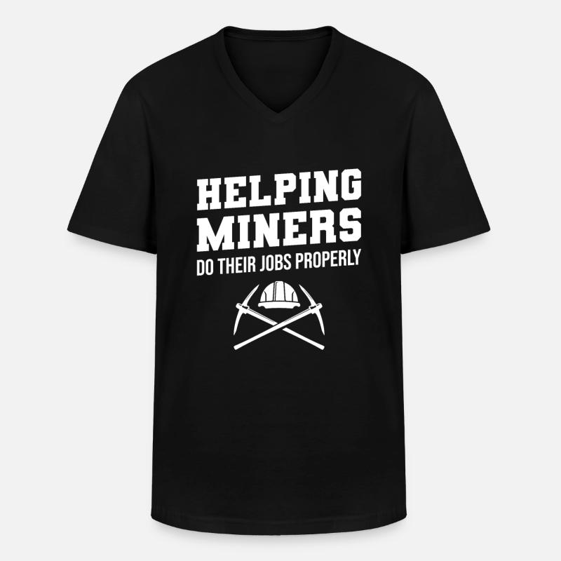Engineer Mining Engineer - Men's V-Neck T-Shirt - black
