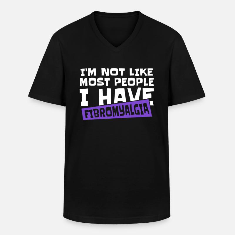 Fibromyalgie Rheuma - Männer-T-Shirt mit V-Ausschnitt - Schwarz