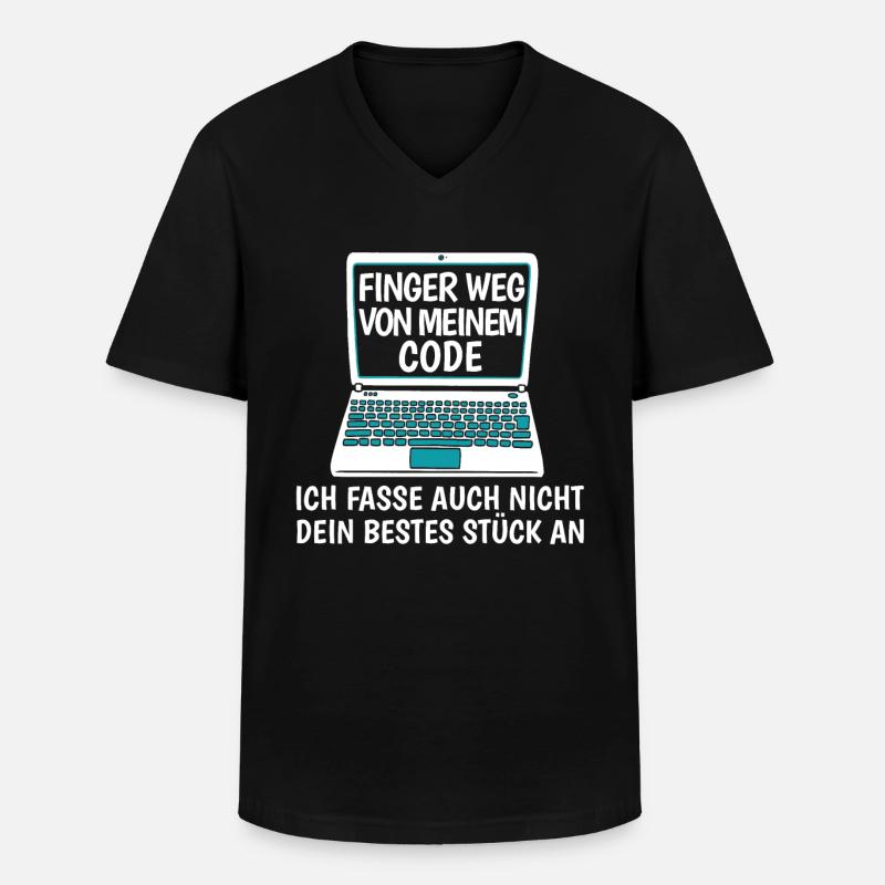 Entwickler Coder Programmierer Lustig - Männer-T-Shirt mit V-Ausschnitt - Schwarz
