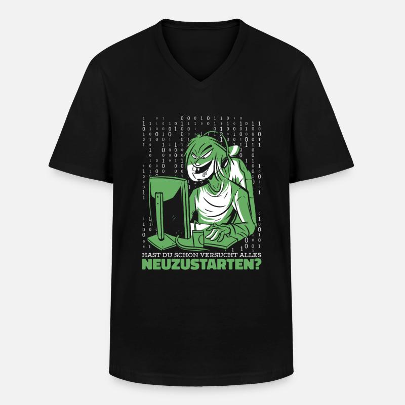 Entwickler Coder Programmierer Computer - Männer-T-Shirt mit V-Ausschnitt - Schwarz