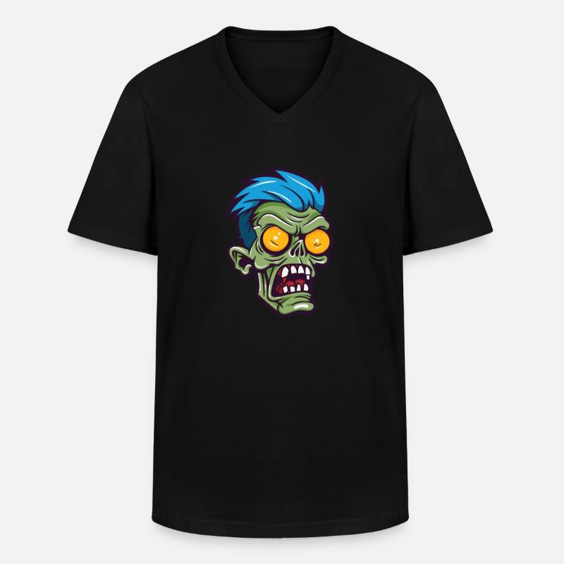 Zombie Halloween Cool - Männer-T-Shirt mit V-Ausschnitt - Schwarz