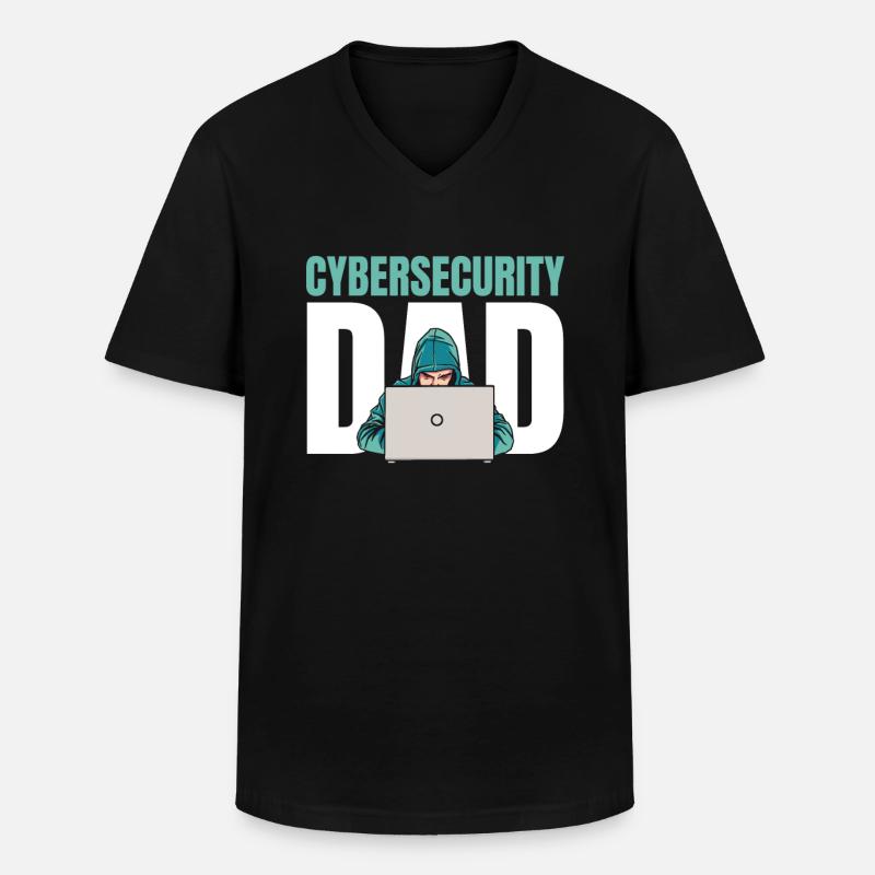 Entwickler Coder Programmierer Papa - Männer-T-Shirt mit V-Ausschnitt - Schwarz