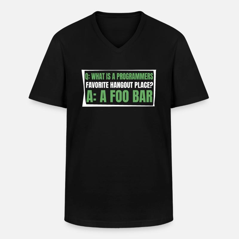 Developer Coder Programmer Funny - Men's V-Neck T-Shirt - black