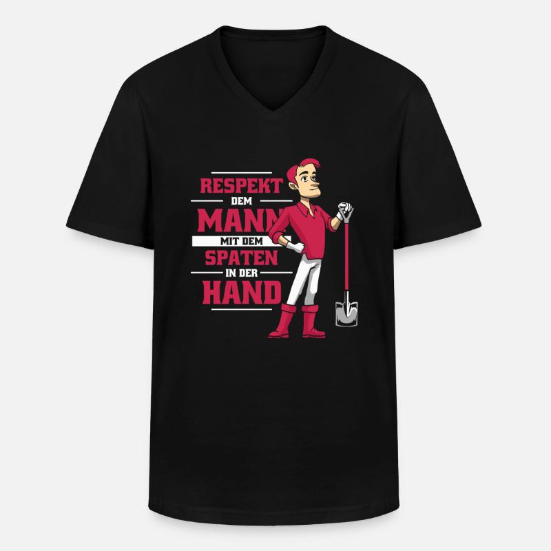 Hobbygärtner Garten - Männer-T-Shirt mit V-Ausschnitt - Schwarz