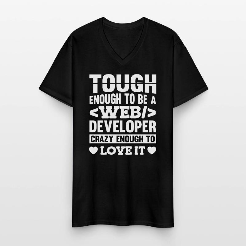 Web Entwickler Webdeveloper Männer-T-Shirt mit V-Ausschnitt