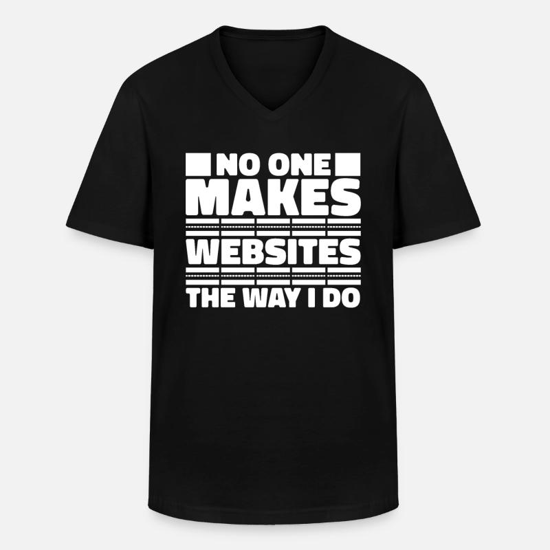 Web Developer Web Developer Funny - Men's V-Neck T-Shirt - black