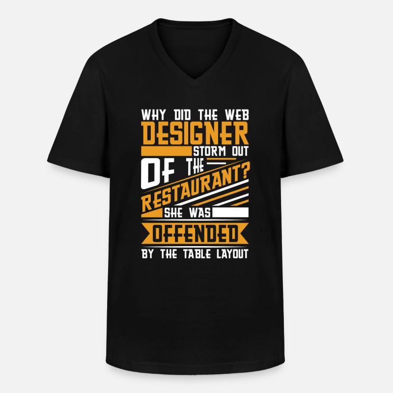 Web Entwickler Webdeveloper Witzig - Männer-T-Shirt mit V-Ausschnitt - Schwarz