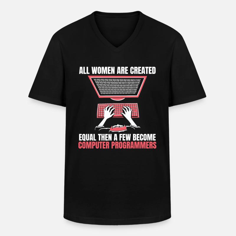Entwickler Coder Programmierer Computer - Männer-T-Shirt mit V-Ausschnitt - Schwarz