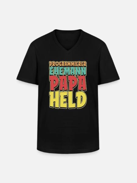 Entwickler Coder Programmierer - Männer-T-Shirt mit V-Ausschnitt - Schwarz