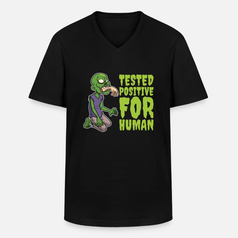Zombie Halloween Cool - Männer-T-Shirt mit V-Ausschnitt - Schwarz
