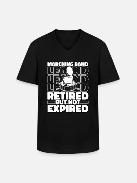 Retired marching band - Men's V-Neck T-Shirt - black