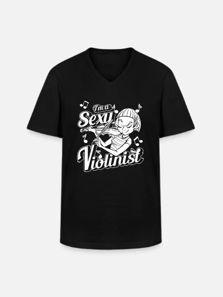 Violin Violin - Men's V-Neck T-Shirt - black