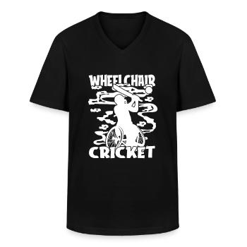 Cricket - Männer-T-Shirt mit V-Ausschnitt - Schwarz - Vorne - AI Model Male 178 dark (178cm)