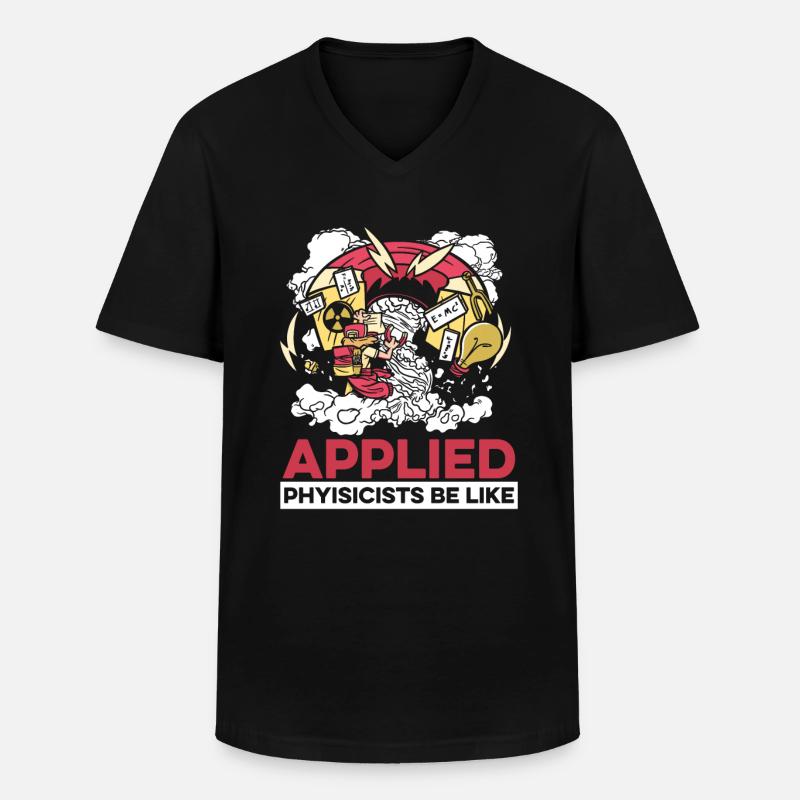 Physics Phyker Funny Applied Physics - Men's V-Neck T-Shirt - black