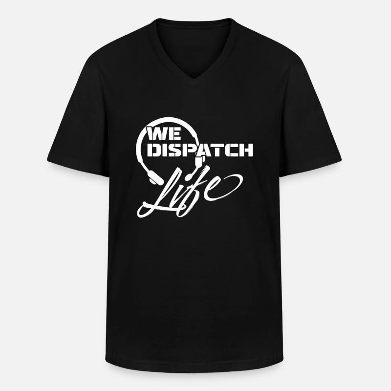 Notruf Leitstelle Einsatzzentrale - Männer-T-Shirt mit V-Ausschnitt - Schwarz