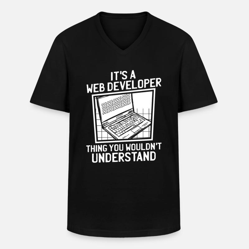Web Developer Web Developer - Men's V-Neck T-Shirt - black