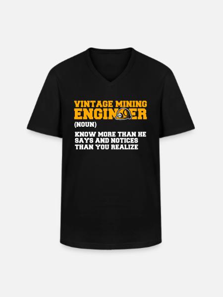 Engineer Definition Mining Engineer - Men's V-Neck T-Shirt - black