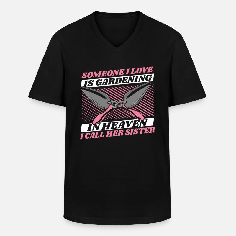 Hobbygärtner Garten Liebe Gartenschwester - Männer-T-Shirt mit V-Ausschnitt - Schwarz