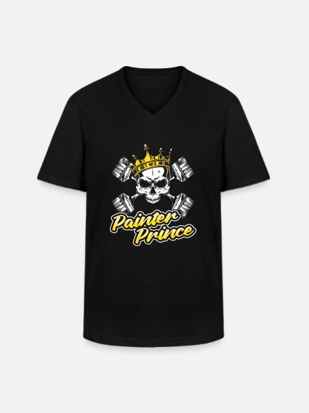 Painter Varnisher Prince - Men's V-Neck T-Shirt - black