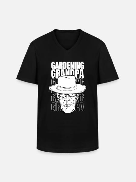 Hobbygärtner Garten Garten Opa - Männer-T-Shirt mit V-Ausschnitt - Schwarz
