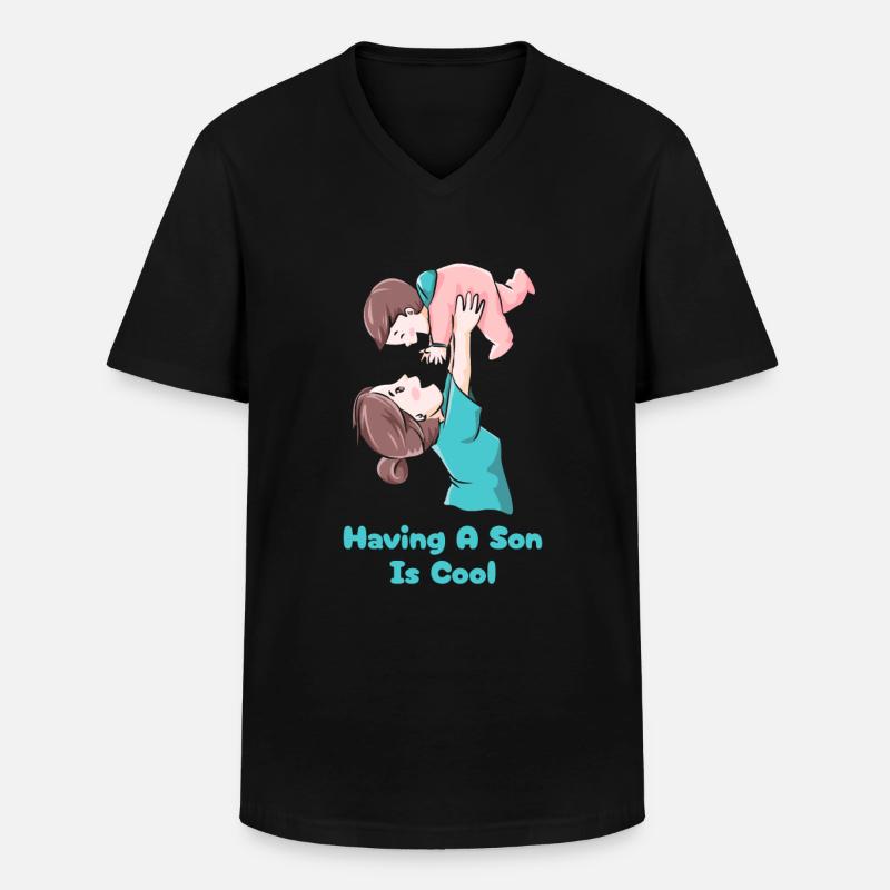 Mom Mutter Mutter - Männer-T-Shirt mit V-Ausschnitt - Schwarz