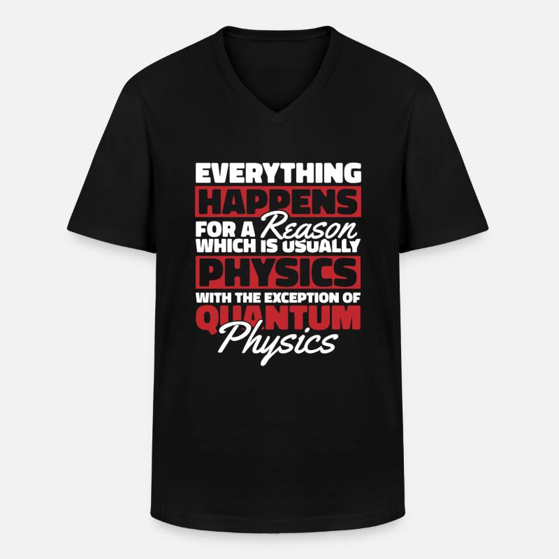 Physik Phyiker Witzig Quantenphysik - Männer-T-Shirt mit V-Ausschnitt - Schwarz