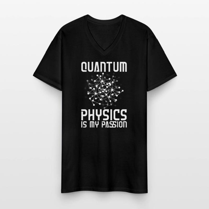 Physics Phykes Devotion Quantum Physics Men's V-Neck T-Shirt