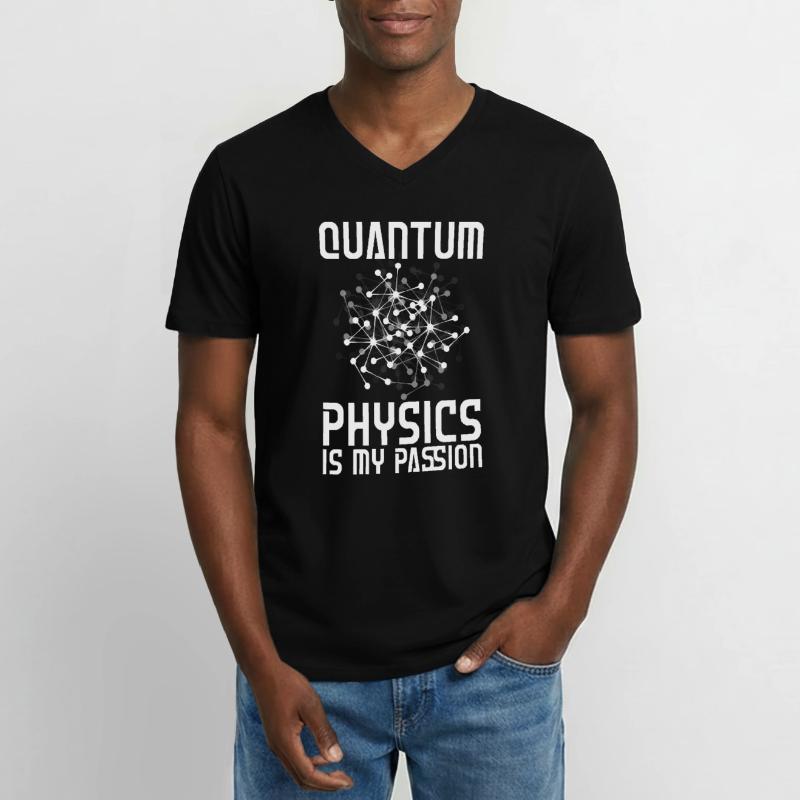 Physics Phykes Devotion Quantum Physics Men's V-Neck T-Shirt