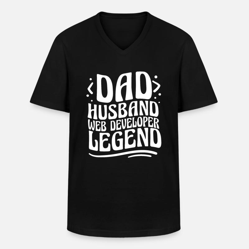 Web Entwickler Webdeveloper - Männer-T-Shirt mit V-Ausschnitt - Schwarz