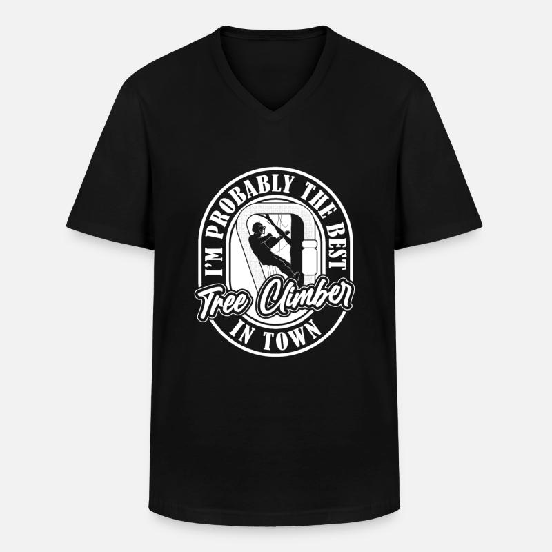 Baumpfleger Baumkletterer Arborist - Männer-T-Shirt mit V-Ausschnitt - Schwarz