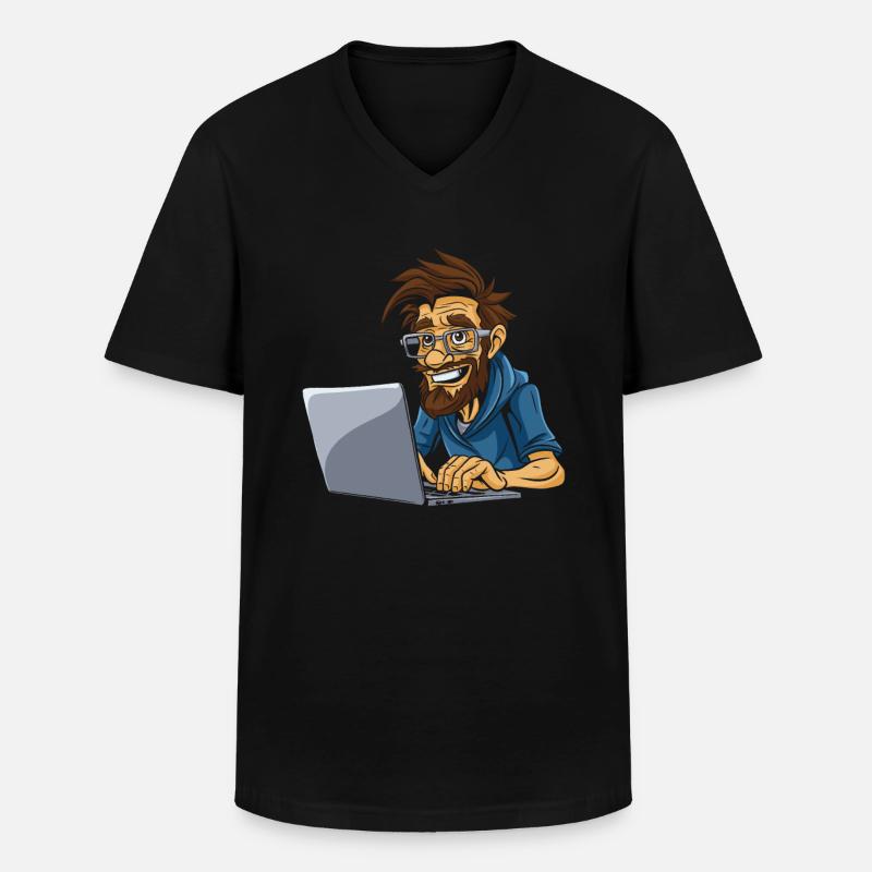 Data Science Data Analyst - Männer-T-Shirt mit V-Ausschnitt - Schwarz