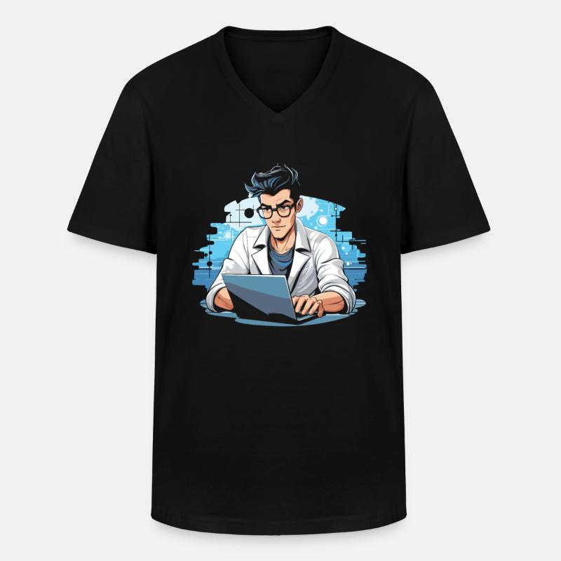 Data Science Data Analyst - Männer-T-Shirt mit V-Ausschnitt - Schwarz