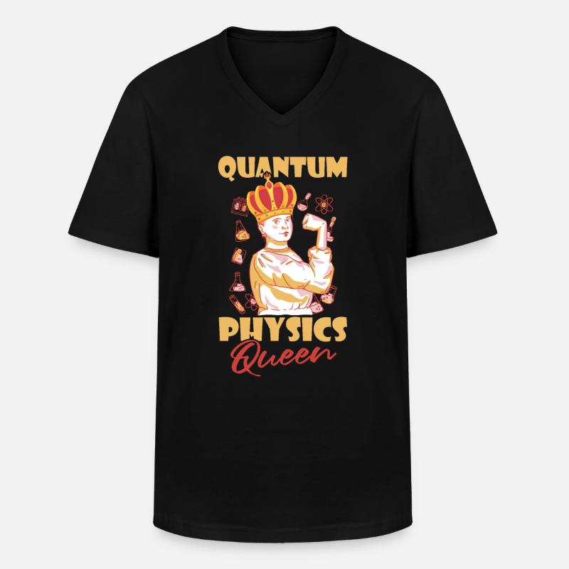 Physics Phyker Queen Quantum Physics - Men's V-Neck T-Shirt - black