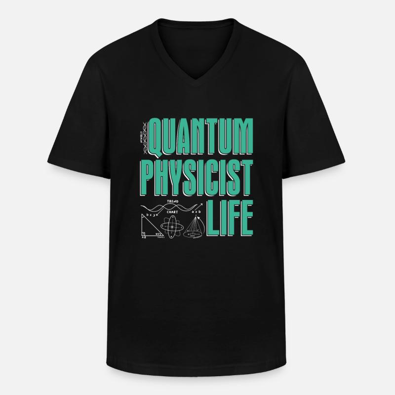 Physik Phyiker Berechnungen Quantenphysik - Männer-T-Shirt mit V-Ausschnitt - Schwarz