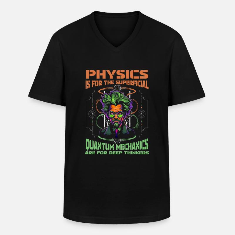 Physik Phyiker Cool Quantenphysik - Männer-T-Shirt mit V-Ausschnitt - Schwarz