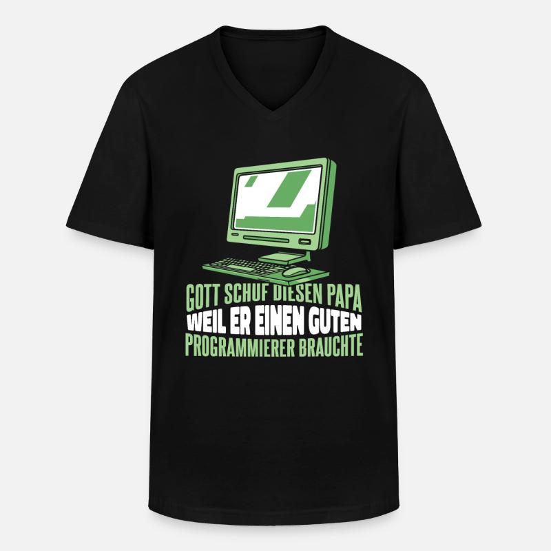 Entwickler Coder Programmierer - Männer-T-Shirt mit V-Ausschnitt - Schwarz