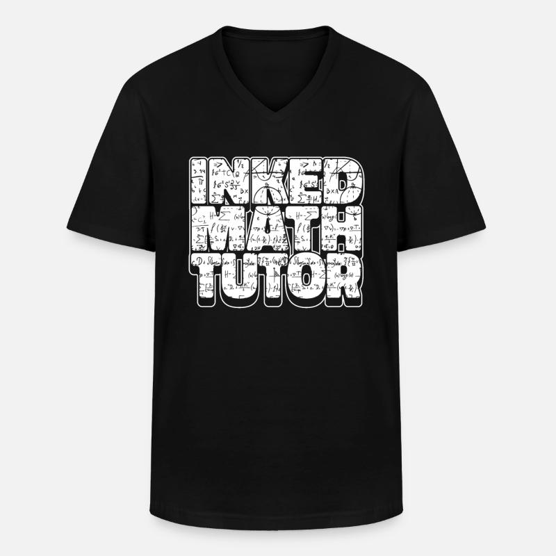 Mathelehrer Mathe Lehrer Eingefärbt - Männer-T-Shirt mit V-Ausschnitt - Schwarz