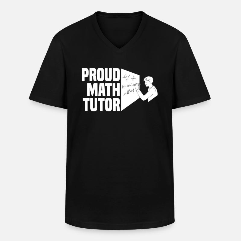 Mathelehrer Mathe Lehrer Witzig - Männer-T-Shirt mit V-Ausschnitt - Schwarz