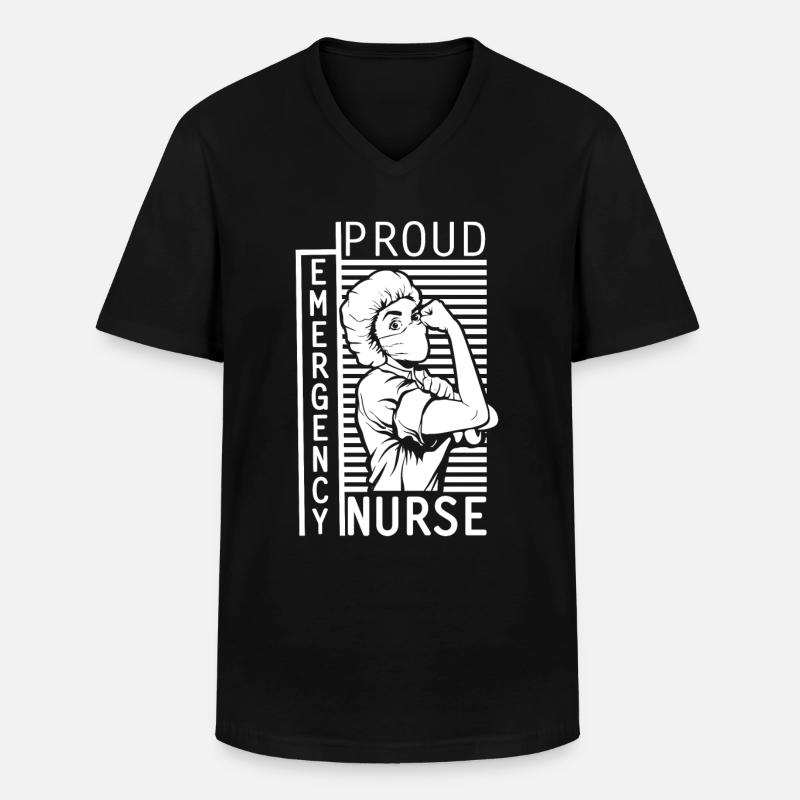 Krankenschwester Notfallkrankenschwester - Männer-T-Shirt mit V-Ausschnitt - Schwarz