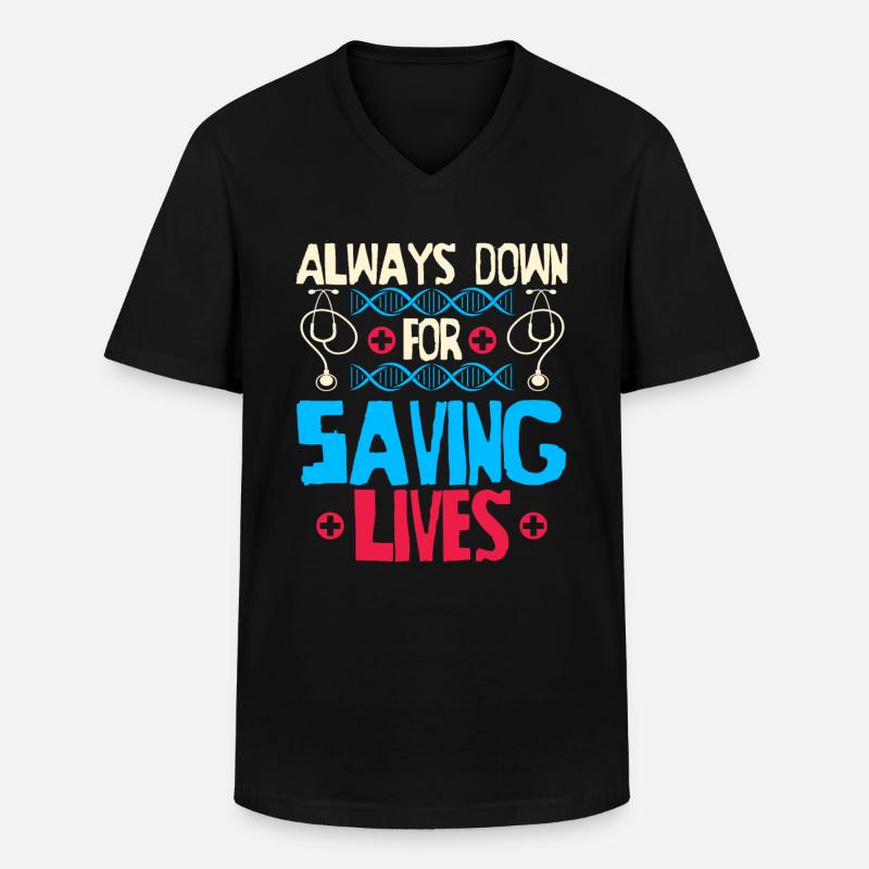 Krankenschwester Witzig Notfall Krankenschwester - Männer-T-Shirt mit V-Ausschnitt - Schwarz