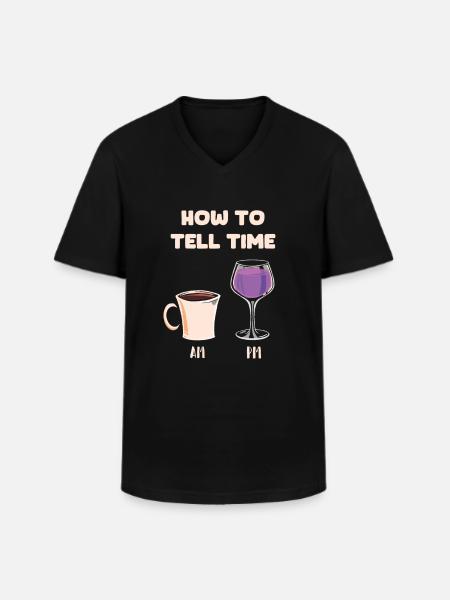 Coffee Cafe Coffee Wine - Men's V-Neck T-Shirt - black