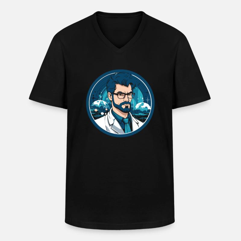 Data Science Data Analyst Cool - Men's V-Neck T-Shirt - black