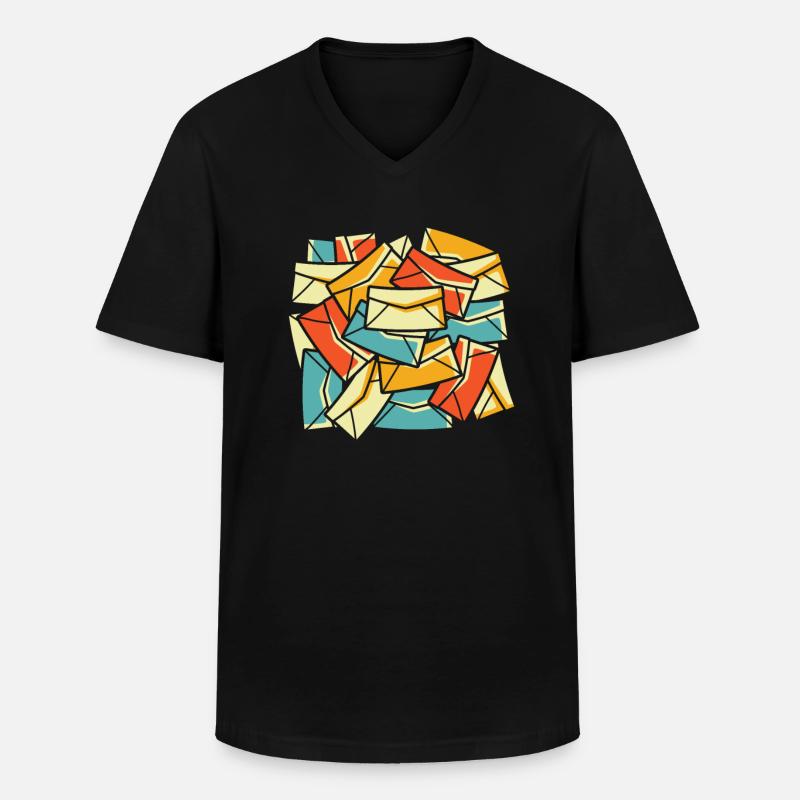 Postbote Briefträger - Männer-T-Shirt mit V-Ausschnitt - Schwarz