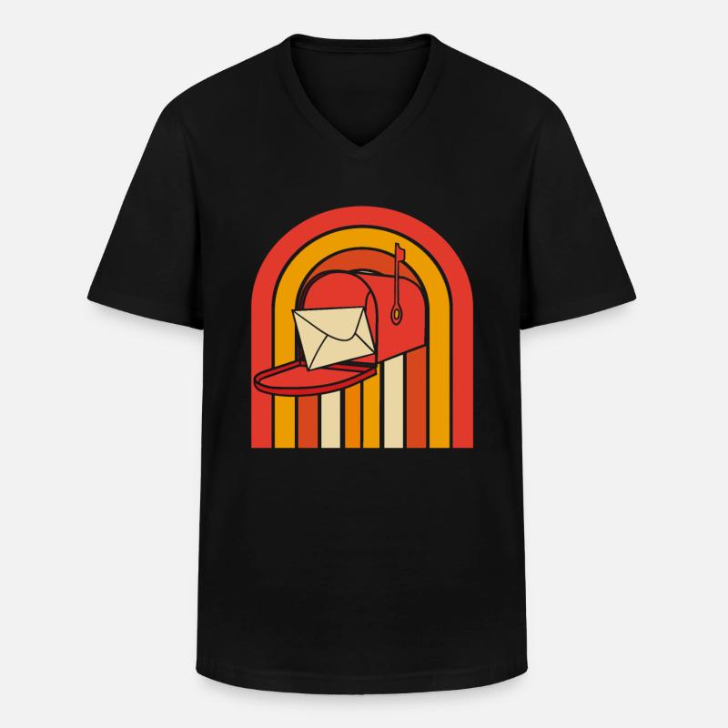 Postbote Briefträger - Männer-T-Shirt mit V-Ausschnitt - Schwarz