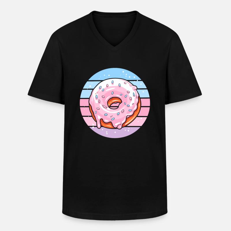Donut - Männer-T-Shirt mit V-Ausschnitt - Schwarz