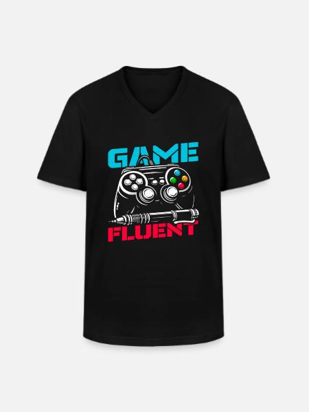 Gamer Gaming - Männer-T-Shirt mit V-Ausschnitt - Schwarz