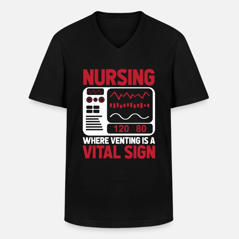 Krankenschwester - Männer-T-Shirt mit V-Ausschnitt - Schwarz